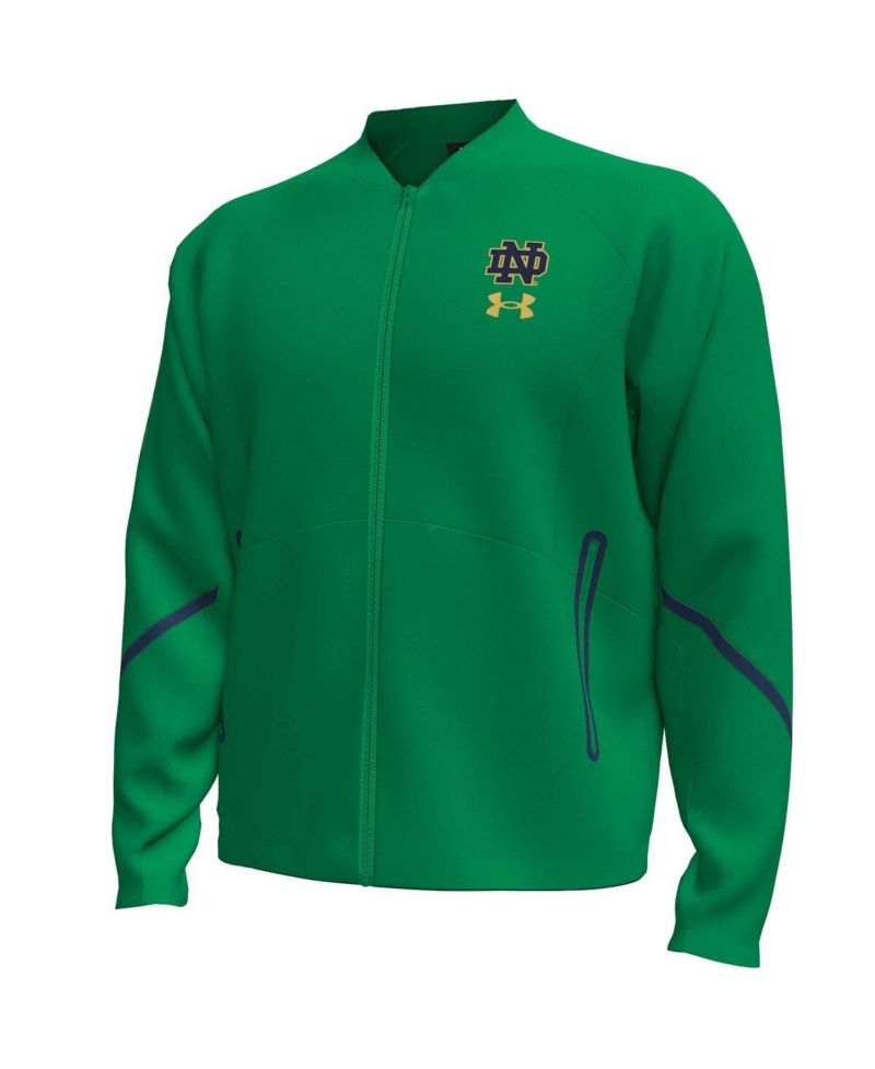 Men's Green Notre Dame Fighting Irish Unstoppable Full-Zip Bomber Jacket