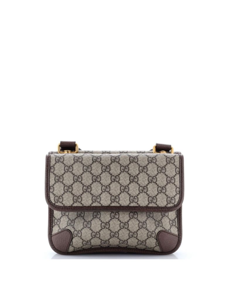 Small Neo Vintage Flap Messenger GG Coated Canvas