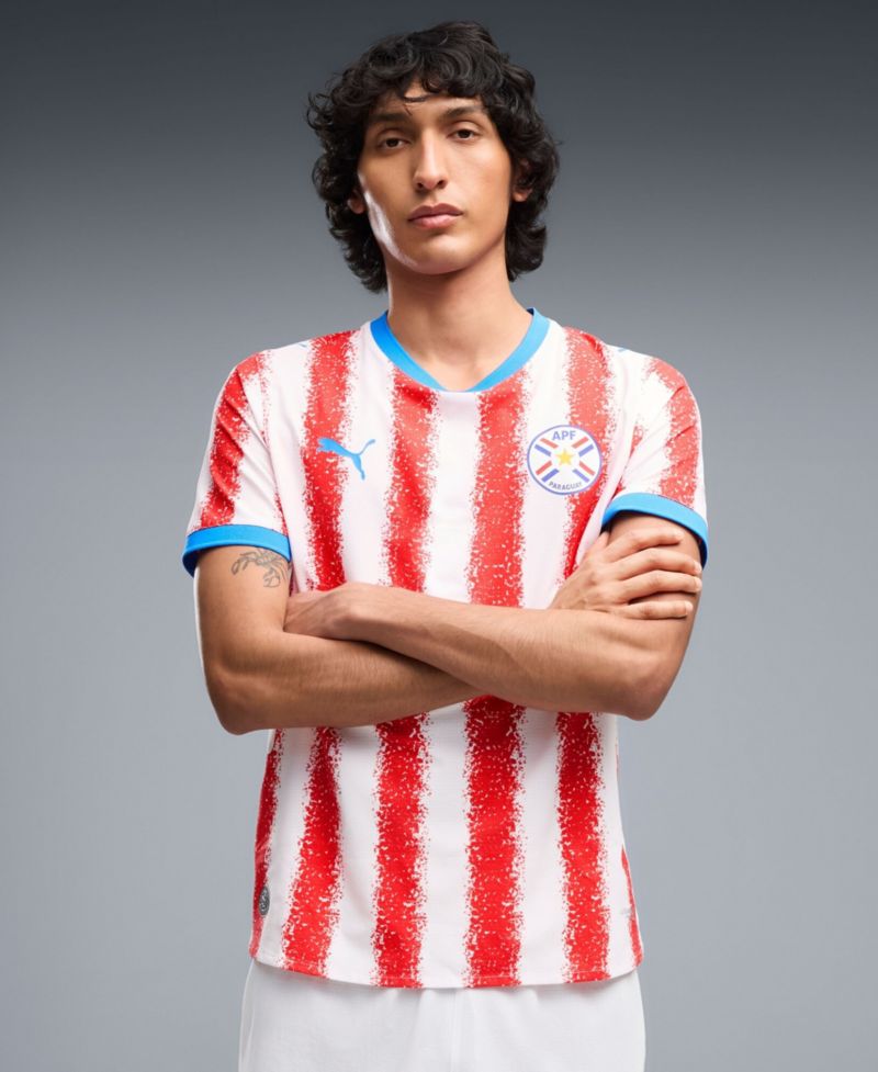 Men's White Paraguay National Team 2026 Home On-Field Authentic Jersey