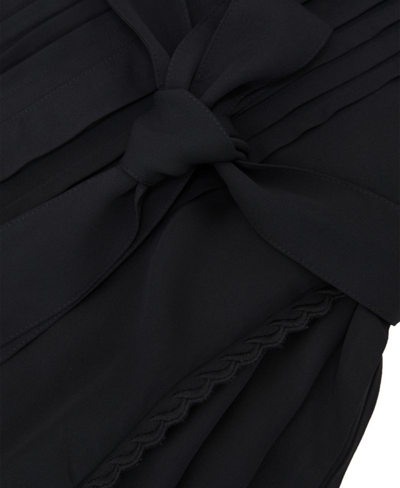 Women's Eliana Embroidered-Trim Belted Mini Dress