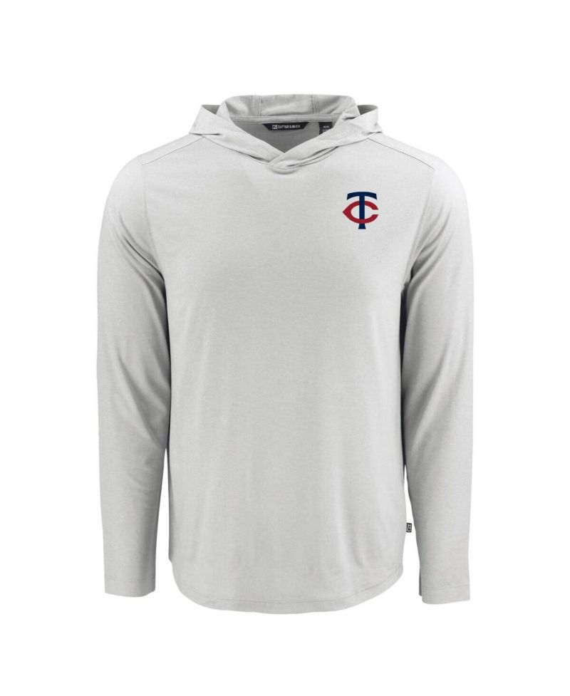 Men's Gray Minnesota Twins Coastline Epic Comfort Eco Hoodie Long Sleeve T-Shirt