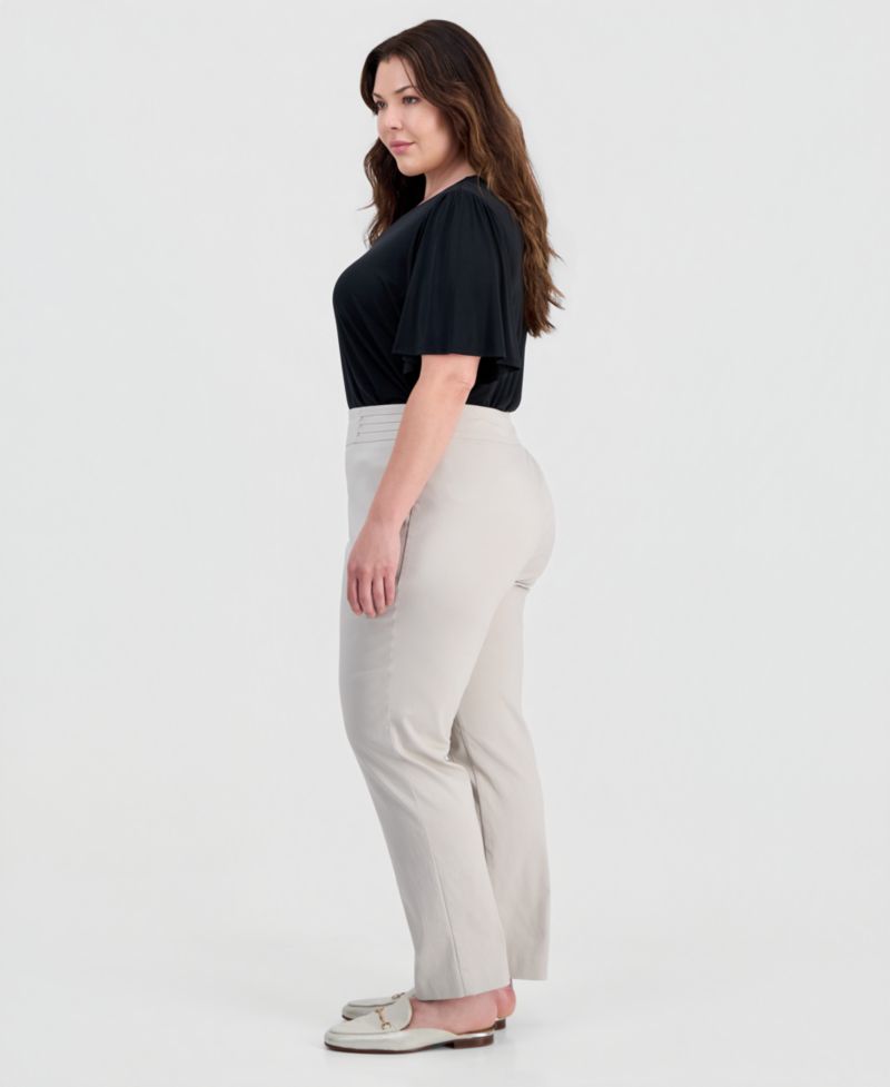 Petite Studded-Rivet Slim-Leg Pants, Petite & Petite Short