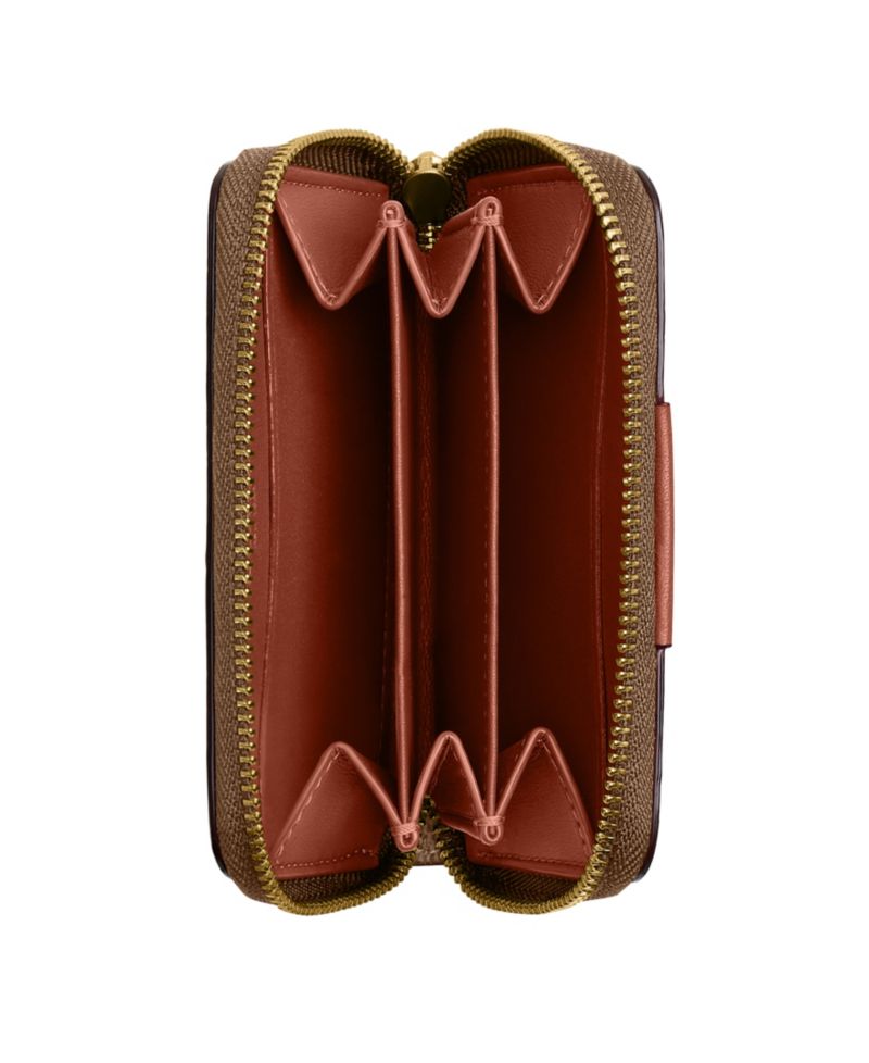 Signature Upcrafted Leather Essential Small Zip Around Card Case