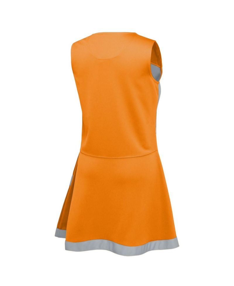 Big Girls Tennessee Orange Tennessee Volunteers Cheer Captain Jumper Dress