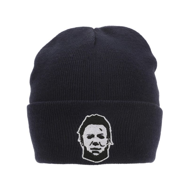 Men's John Carpenter s Michael Myers Navy Cuff Beanie.
