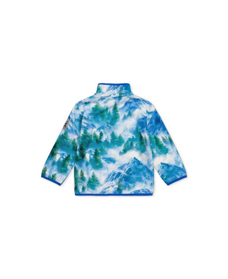 Boys' 4-20 Half-Zip Pullover Plush Mountain-Print Fleece Jacket