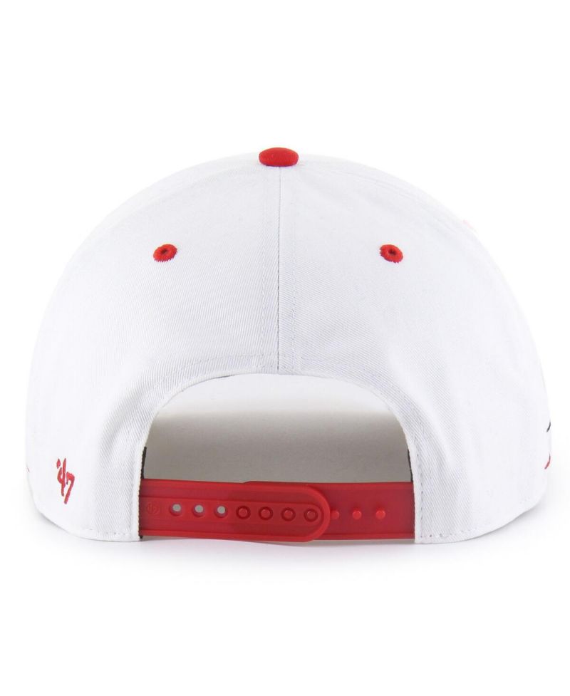 Men's White/Red Talladega Superspeedway Diamond Cut Hitch Adjustable Hat