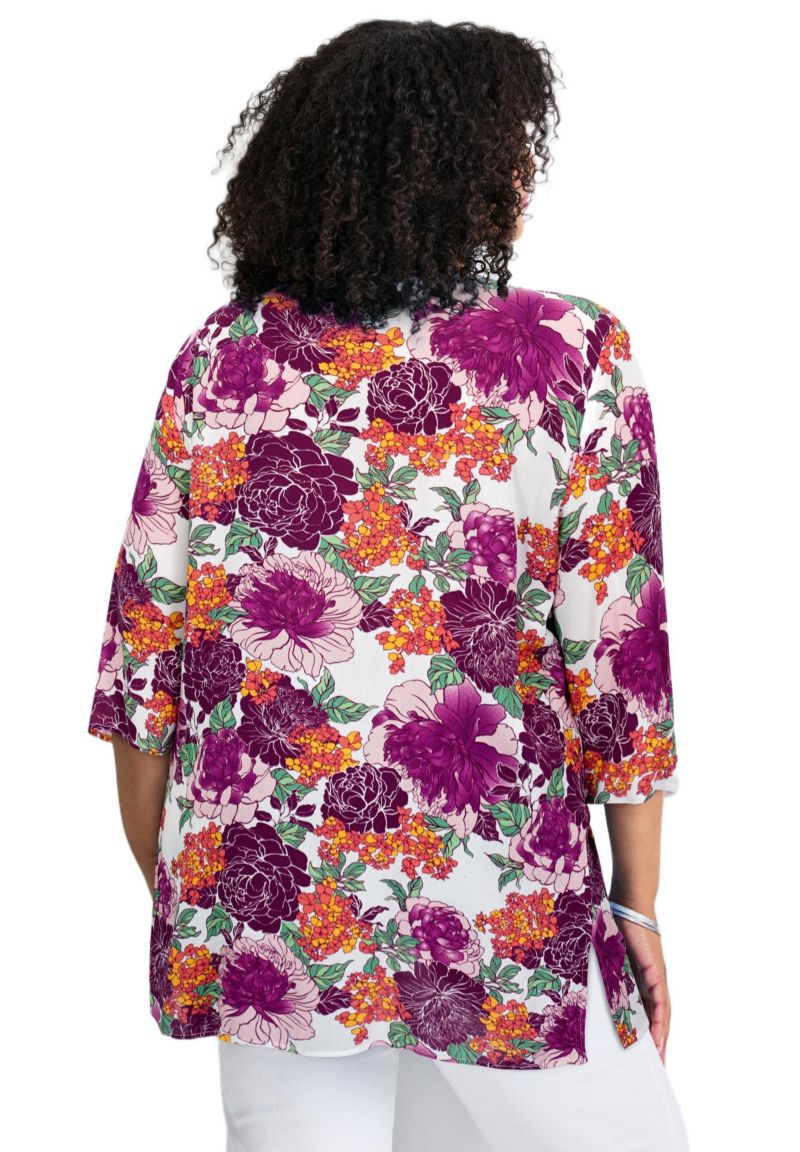 Women's Plus Size Beaded Embellishment Tunic