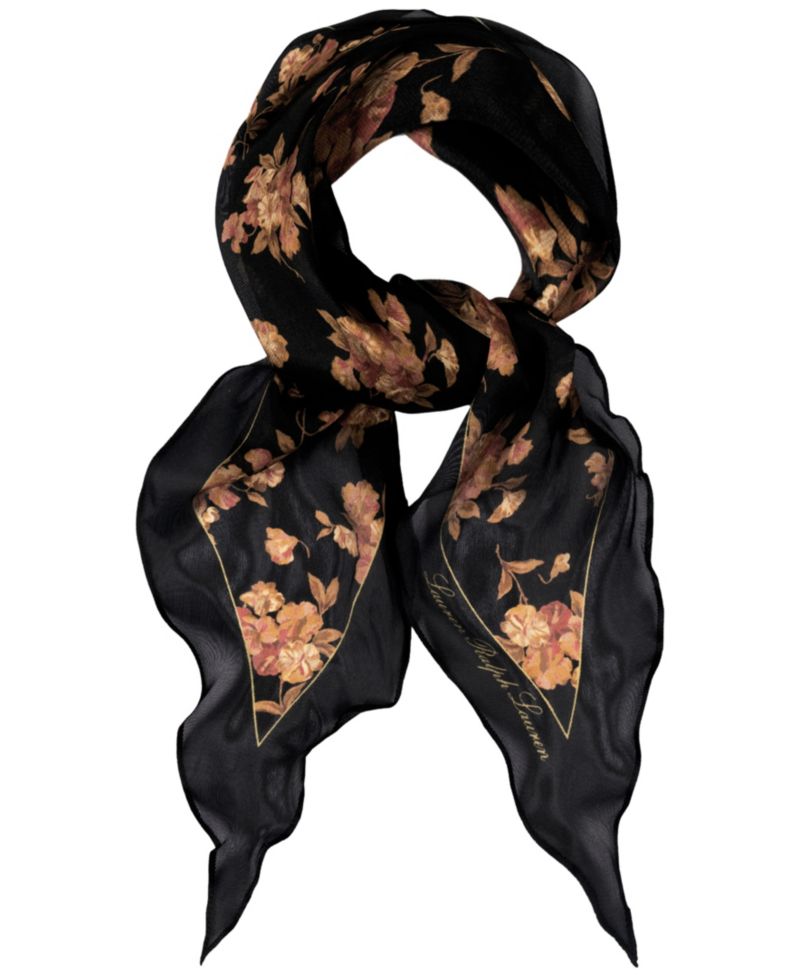 Floral Large Diamond Scarf