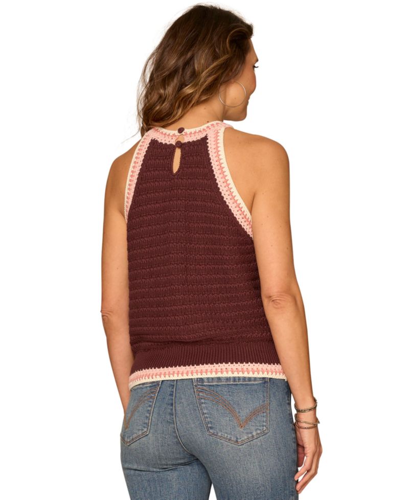 Petite Round Neck Sweater Tank Top