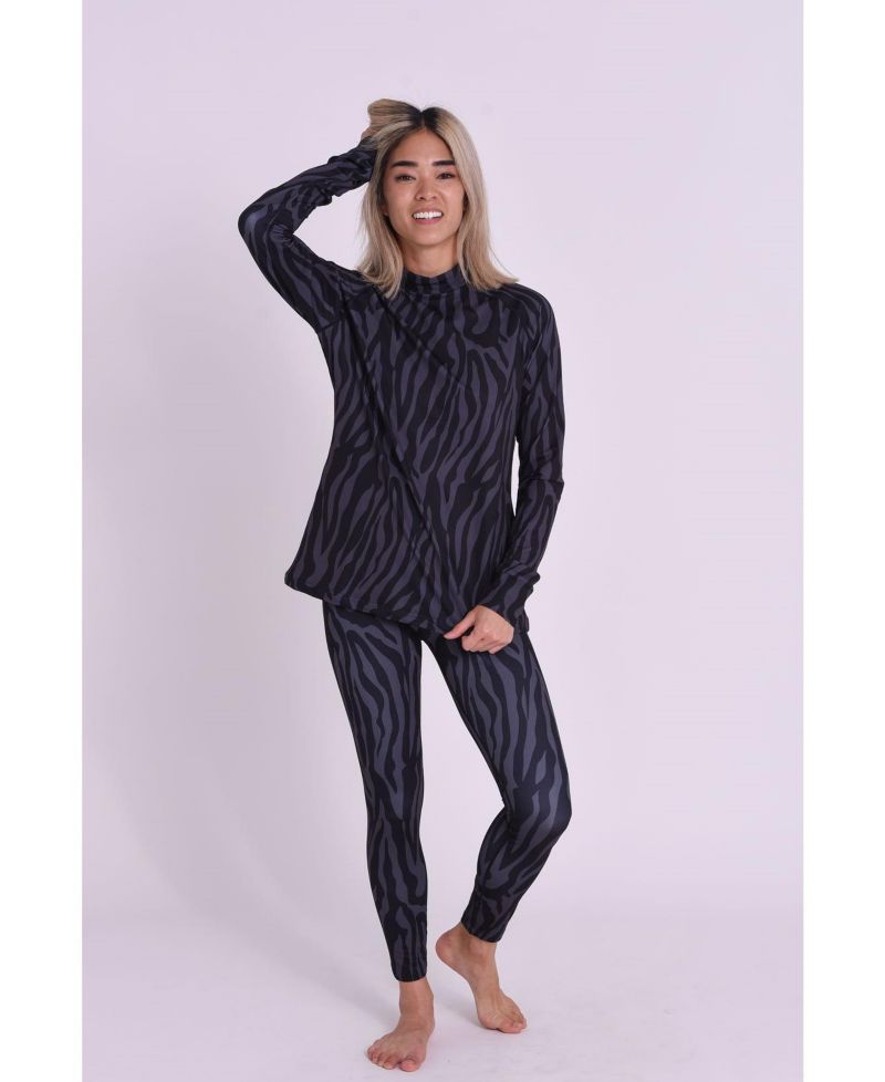 Clothing Women's Baselayer Top - Black Tiger