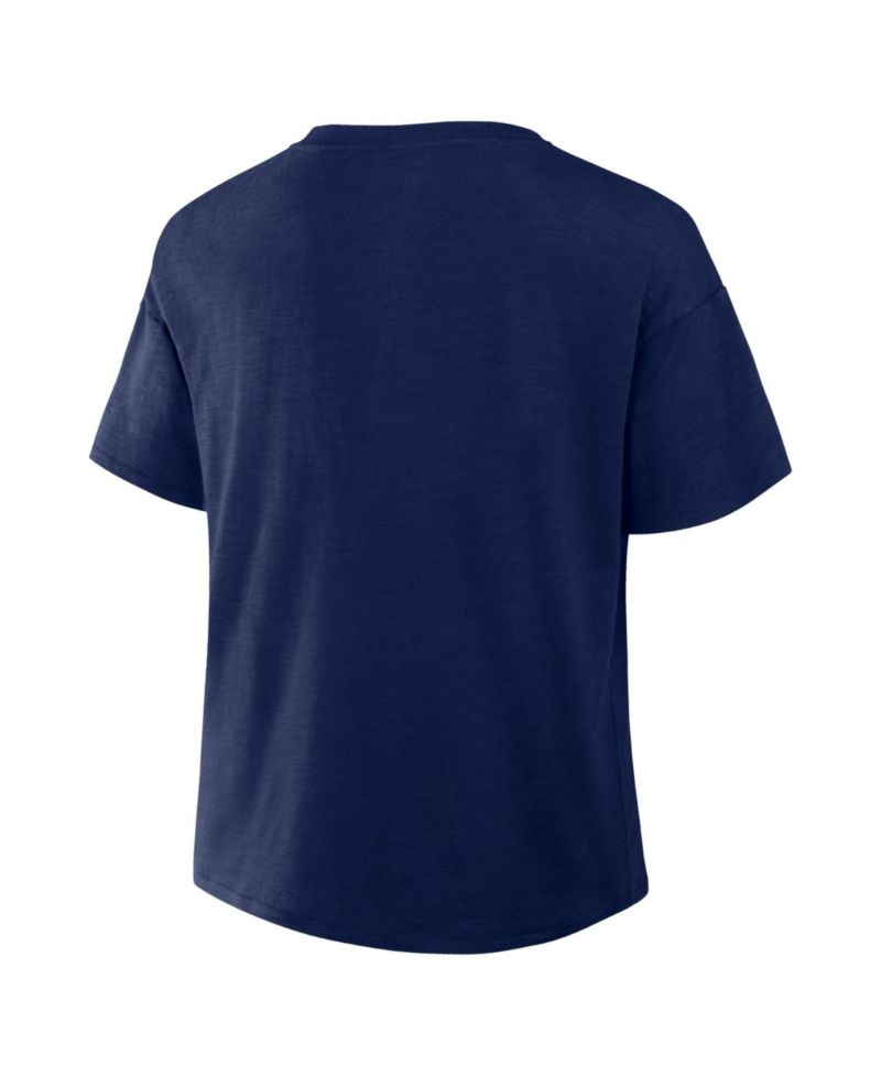 Women's Cleveland Guardians Boxy Slub Notch Neck T-Shirt