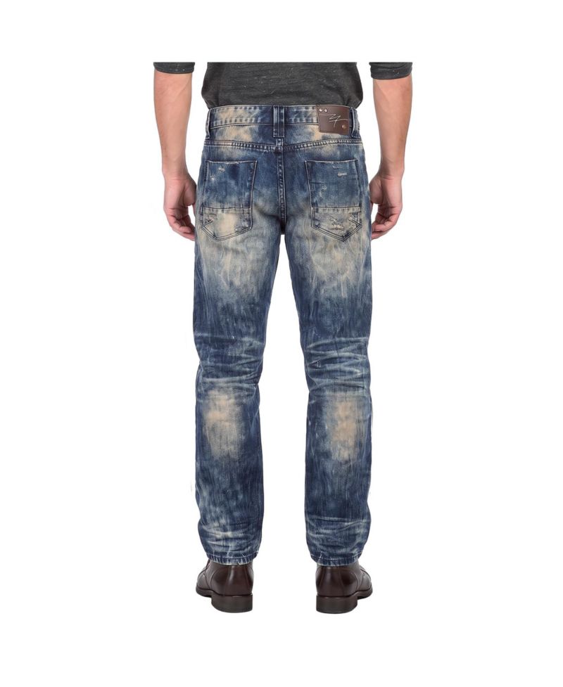 Men's Relaxed Straight Fashion Washed Jeans