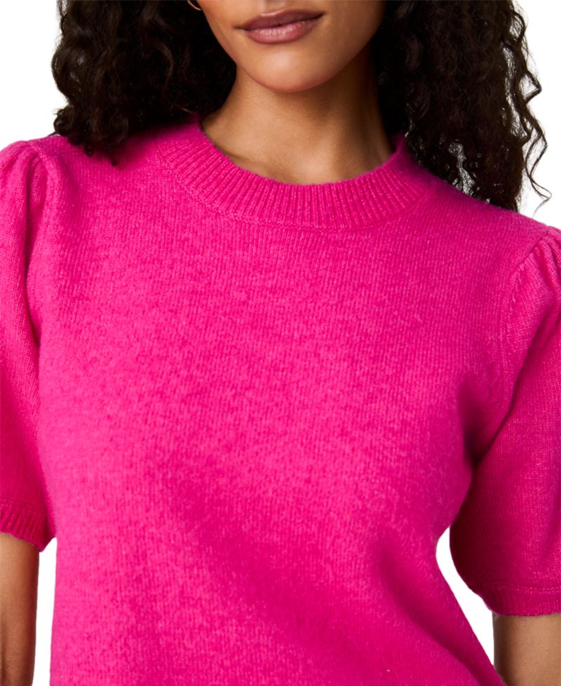 Women's Yulia Knit Puff-Sleeve Top