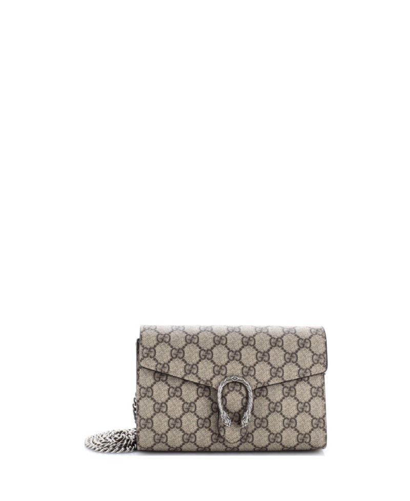 Small Dionysus Chain Wallet GG Coated Canvas