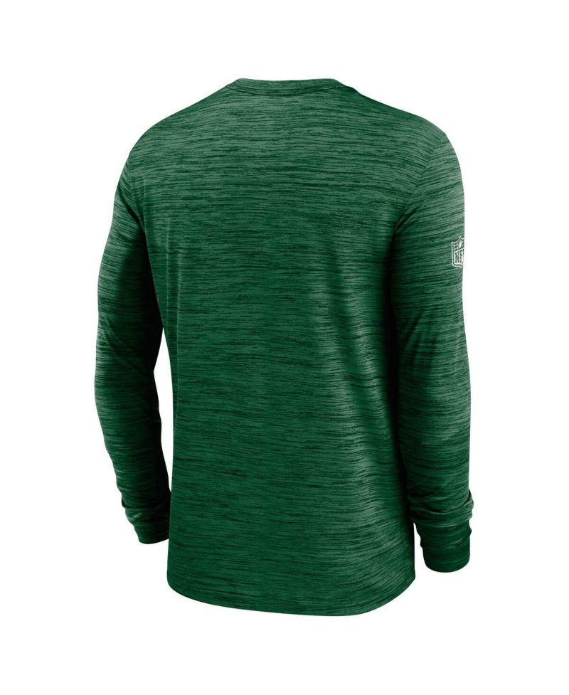 Men's Green New York Jets 2024 Sideline Velocity Performance Long Sleeve T-Shirt