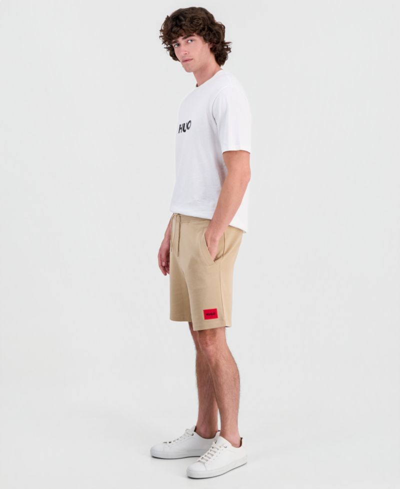 HUGO by Men's Diz222 Logo Patch Jersey Shorts
