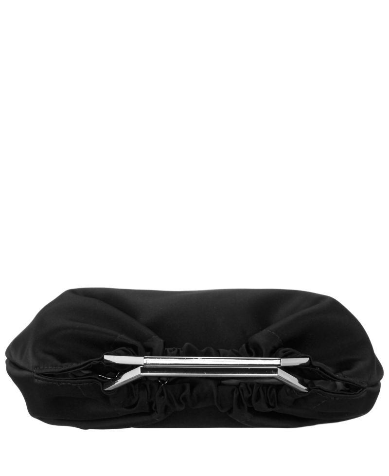 Metal Handle Satin Pouch Bag