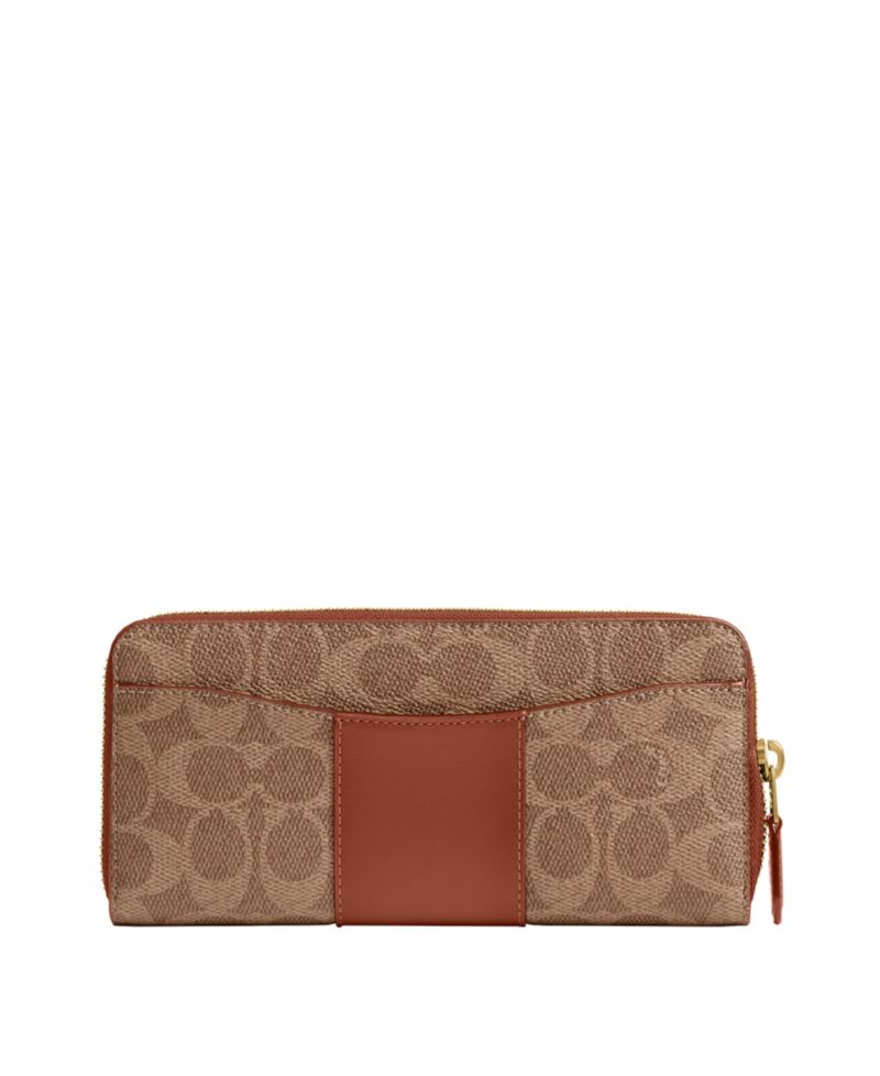 Essential Signature Canvas Slim Accordion Zip Wallet