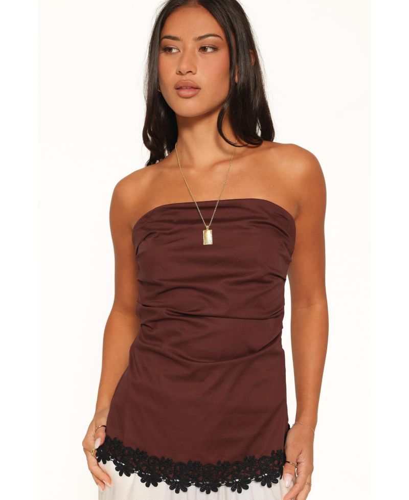 Women's Shiloh Strapless Lace-Trim Top