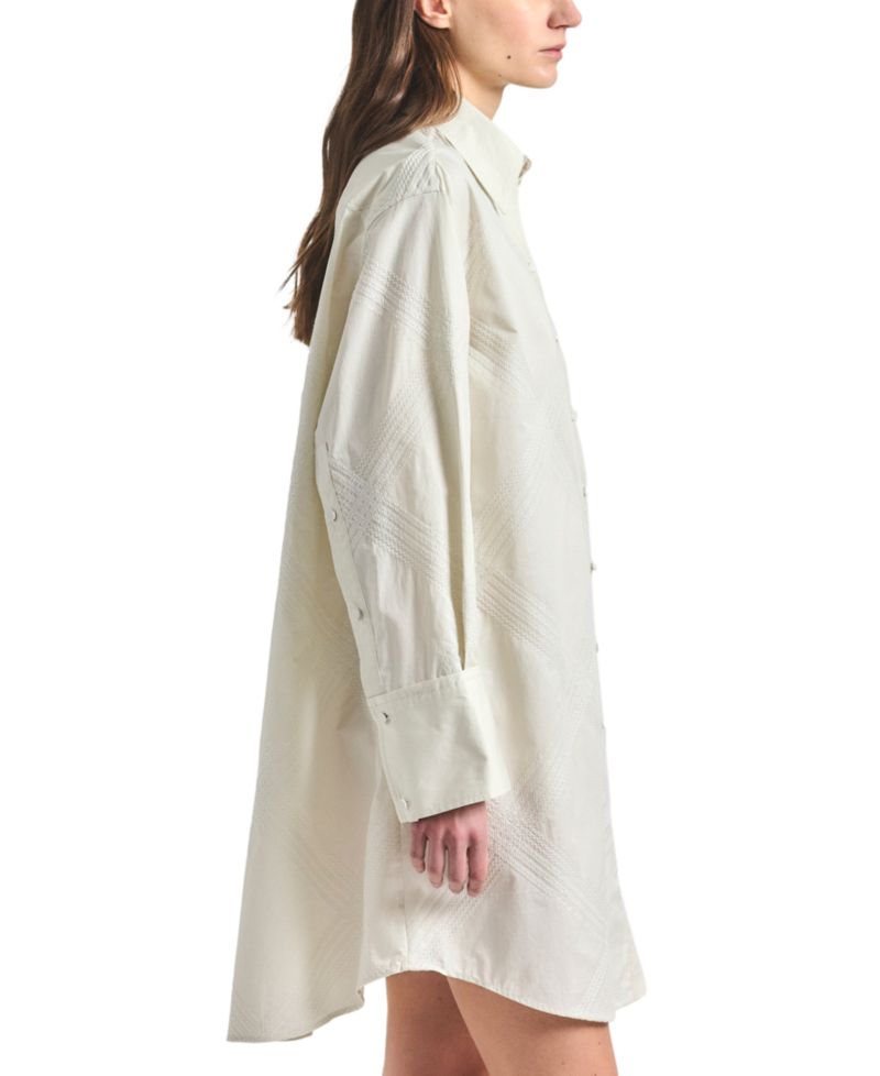 Women's Piper Embroidered Point Collar Shirt Dress