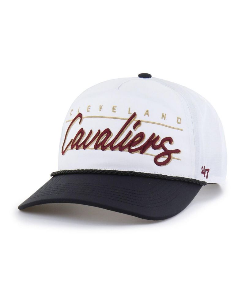Men's White Cleveland Cavaliers Brrr&deg; Condor Two-Tone Hitch Rope Adjustable Hat