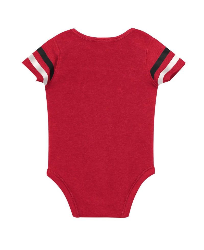 Boys and Girls Tampa Bay Buccaneers Up One 3 Piece Bodysuit and Bib Booties Set