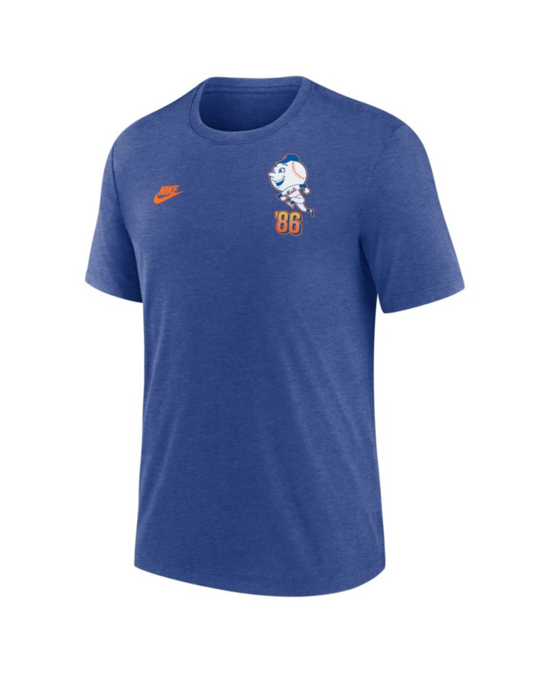 Men's Heather Royal New York Mets World Series 40th Anniversary Tri-Blend T-Shirt