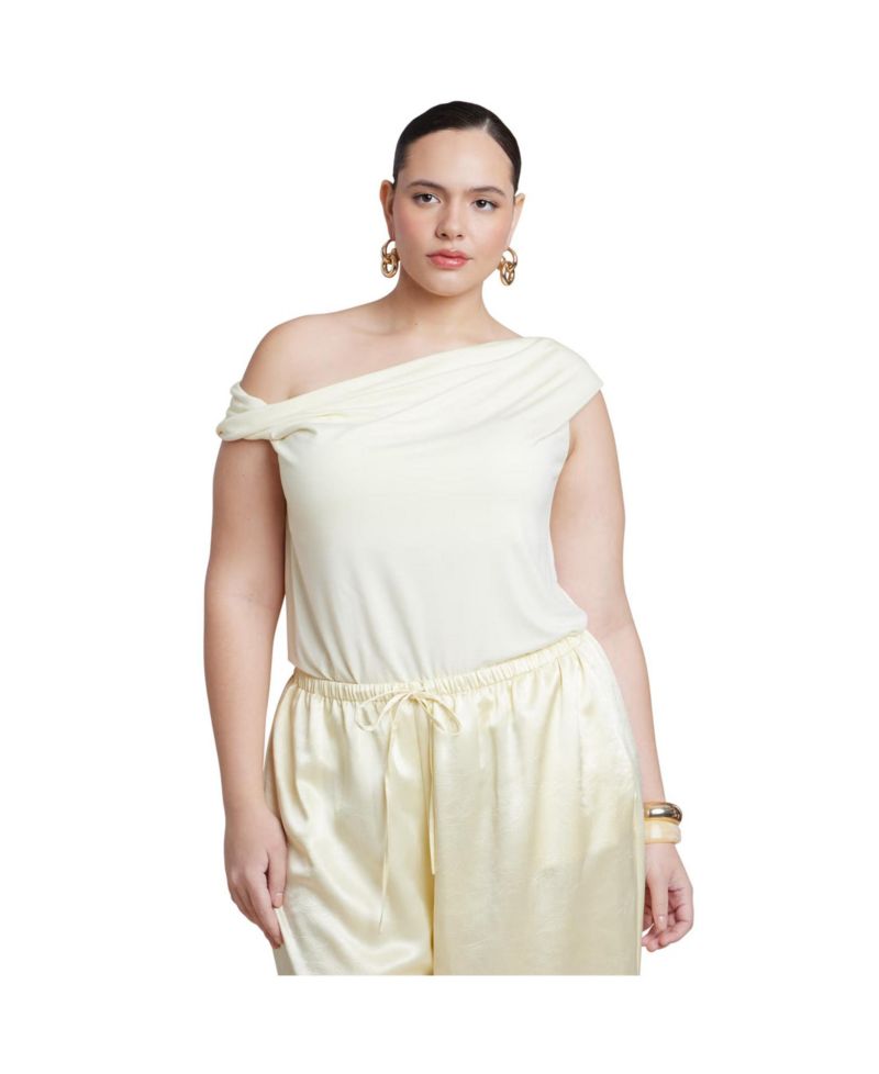 Women's Asym Twist Sleeve Top