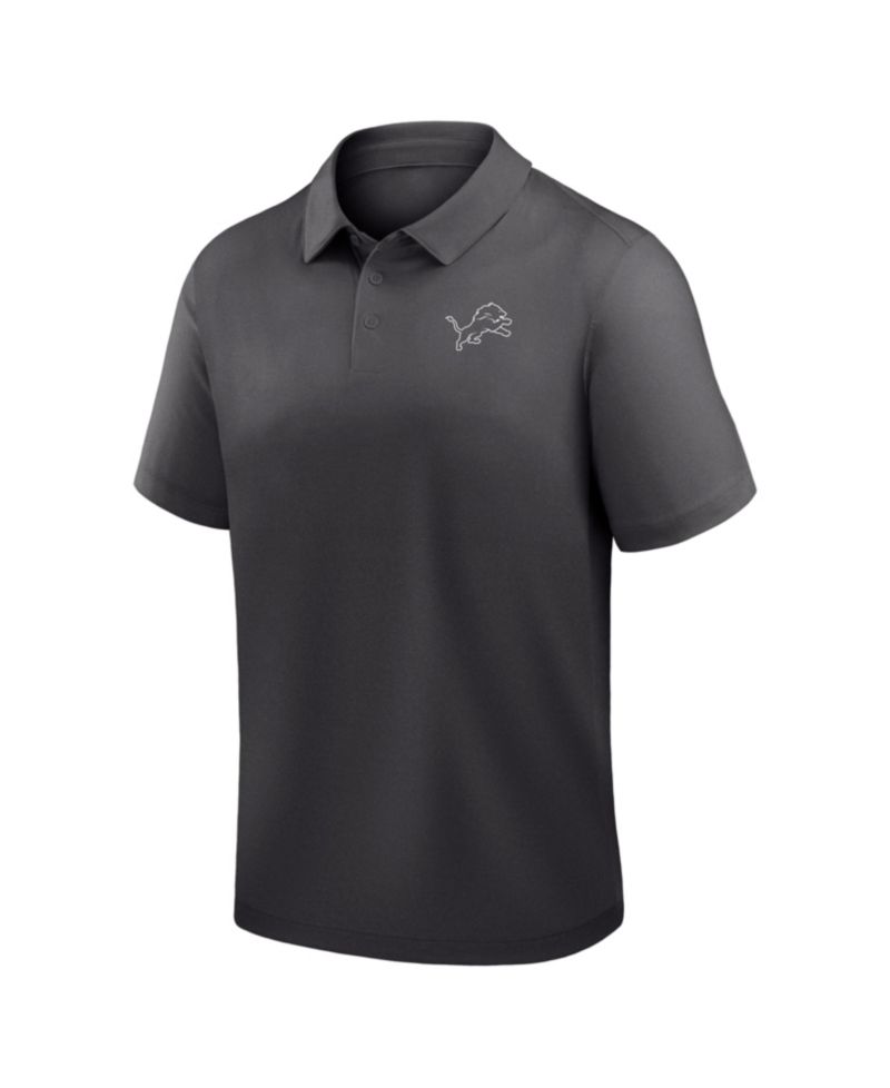 Men's Charcoal Detroit Lions Clutch Polo Shirt