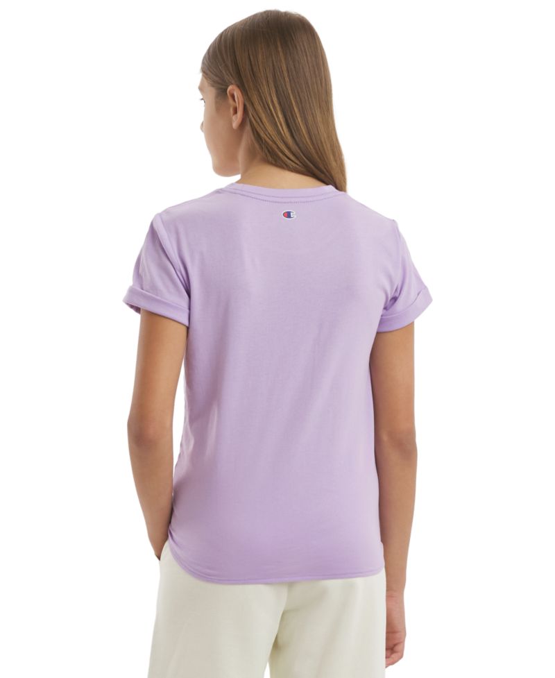Girls' 7-16 Tie Front Graphic Short-Sleeve T-Shirt
