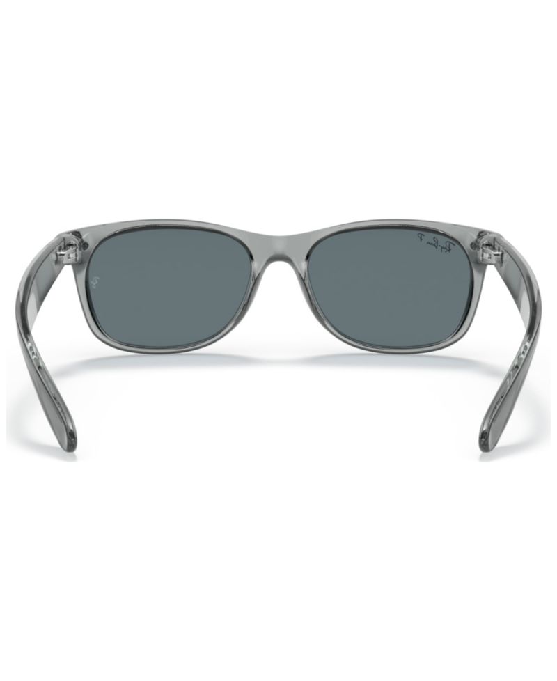 Unisex New Wayfarer Classic 55 Polarized Low Bridge Fit Sunglasses, RB2132F55-P