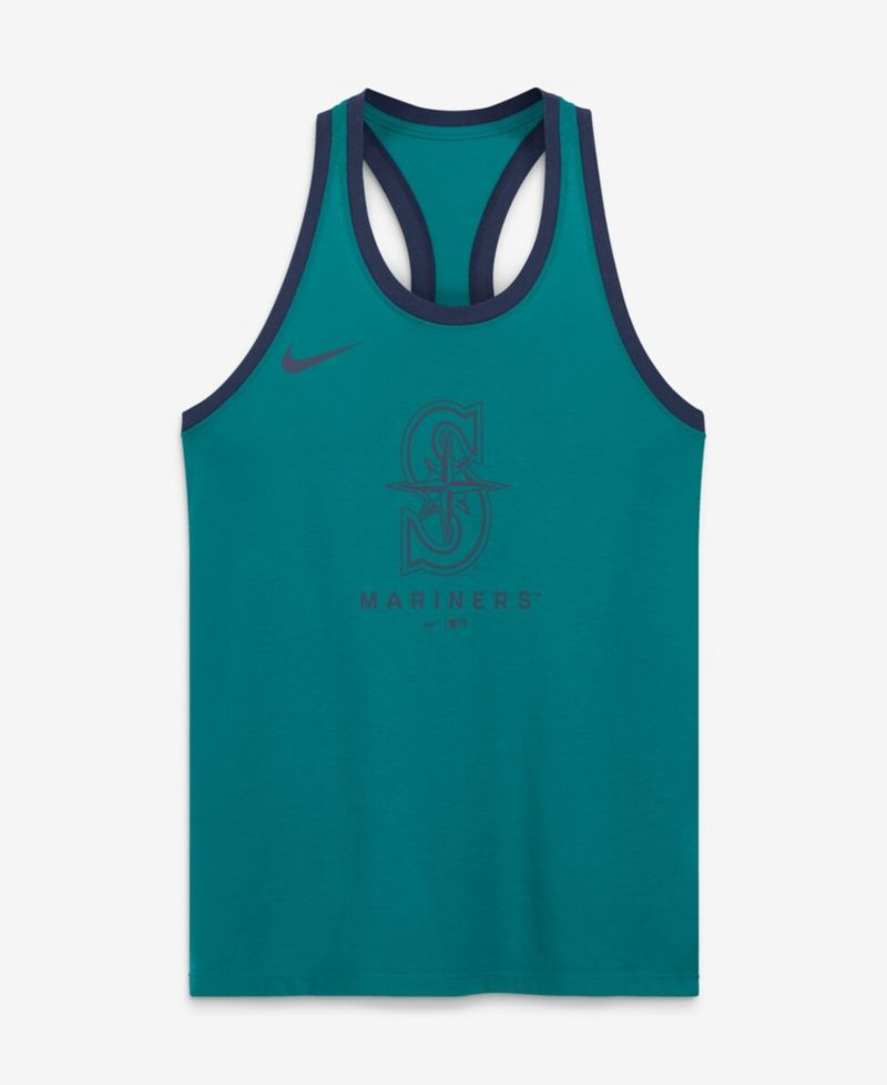 Women's Teal Seattle Mariners Tri-Blend Dri-FIT Racerback Tank Top
