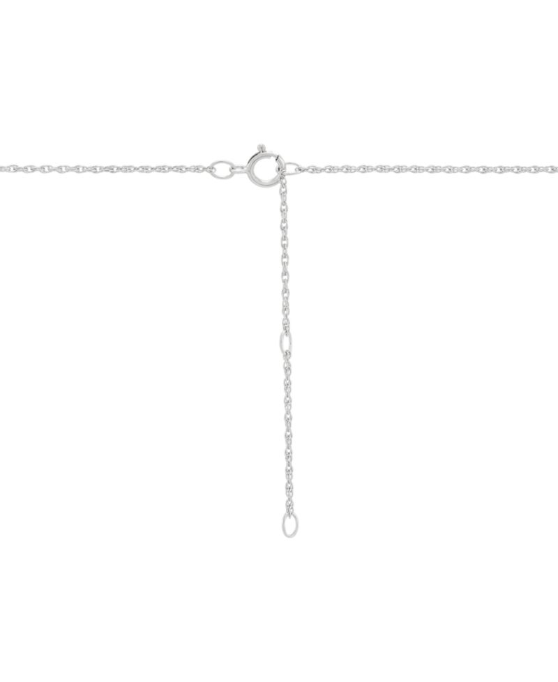 Lab Grown Sapphire (2-1/10 ct. t.w.) & Lab Grown White Sapphire (1/5 ct. t.w.) Pendant Necklace in Sterling Silver