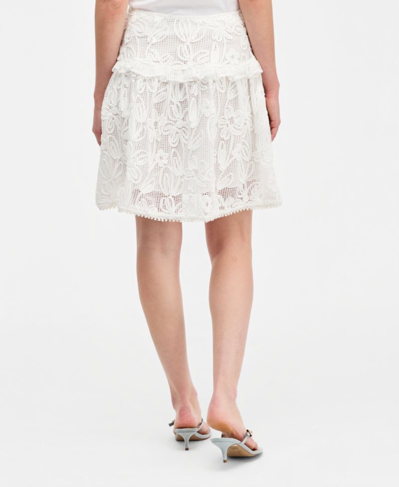 Women's Crochet Drop-Waist Mini Skirt