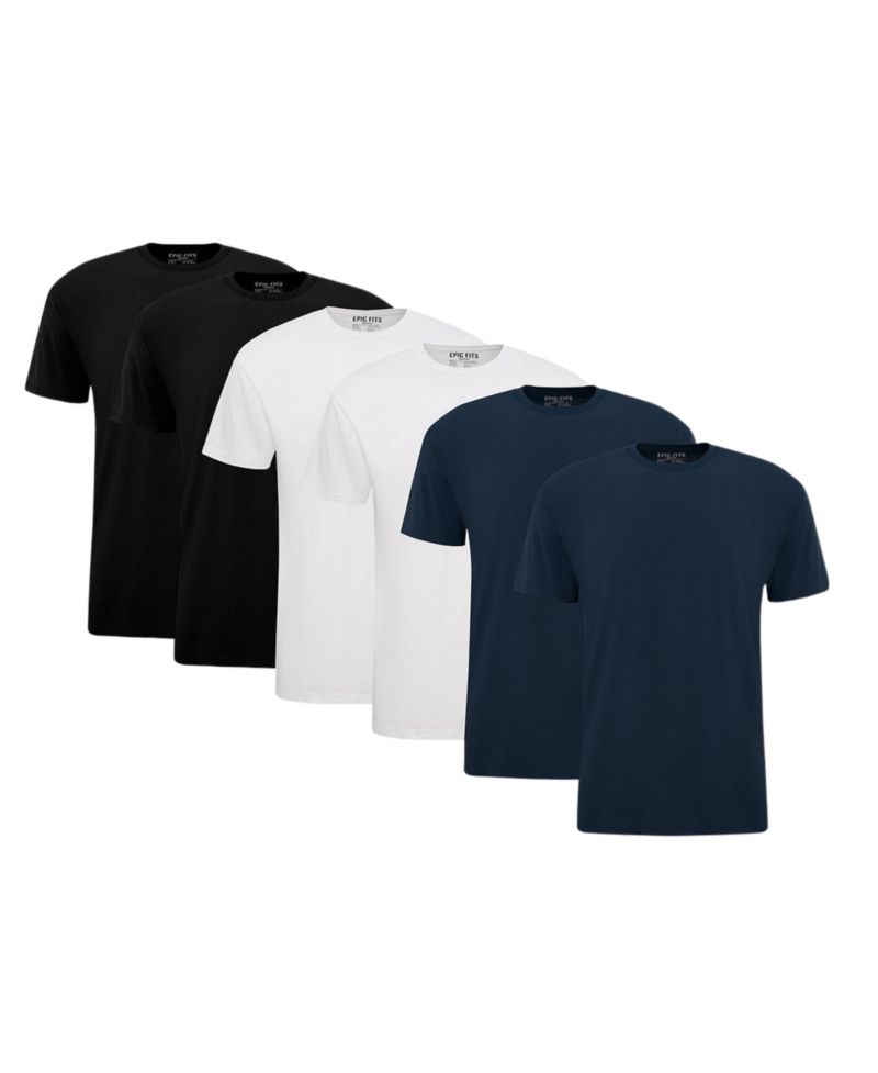 Men's Standard Crew Neck T-Shirts, 6-Pack