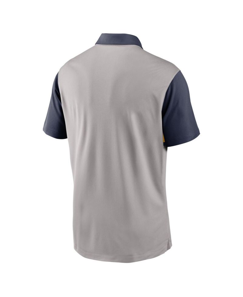 Men's Gray/Navy West Virginia Mountaineers Vapor Performance Polo Shirt