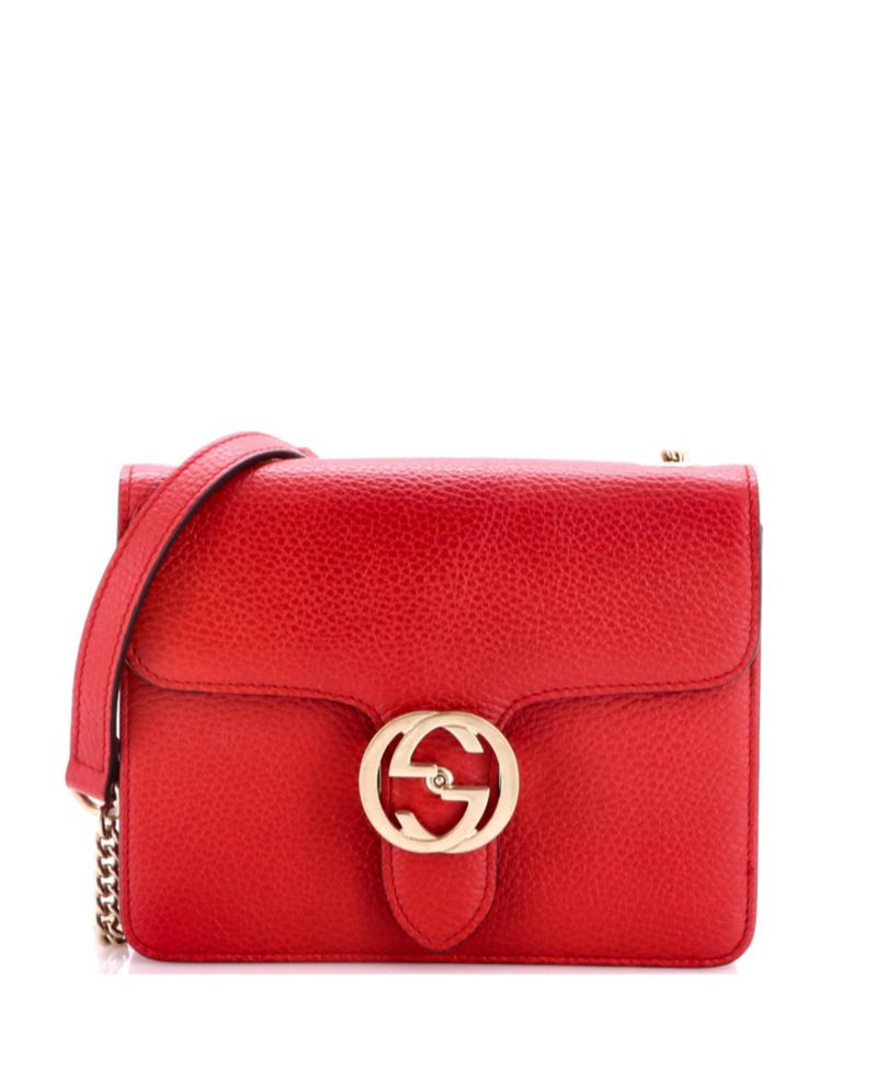 Small Interlocking Shoulder Bag Leather