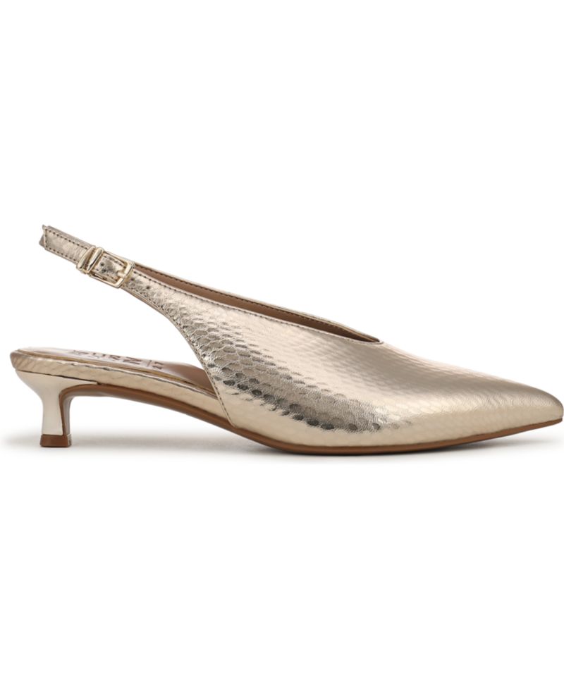 Women's Nicolette Pointed Toe Kitten Heel Slingback Pumps