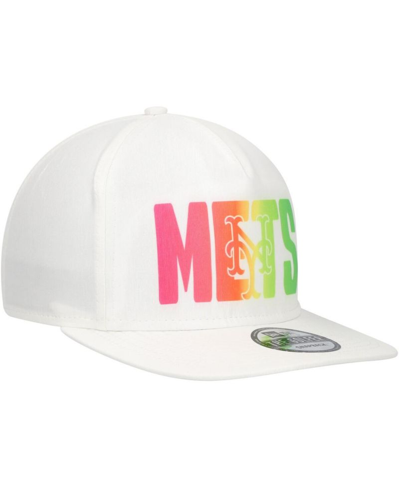Men's White New York Mets Spring Spectrum Golfer Snapback Hat