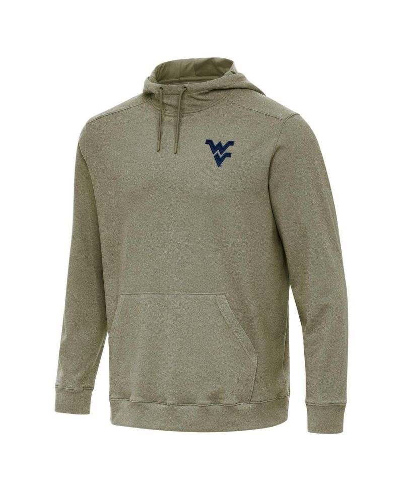 Men's Olive West Virginia Mountaineers Cloud Pullover Hoodie