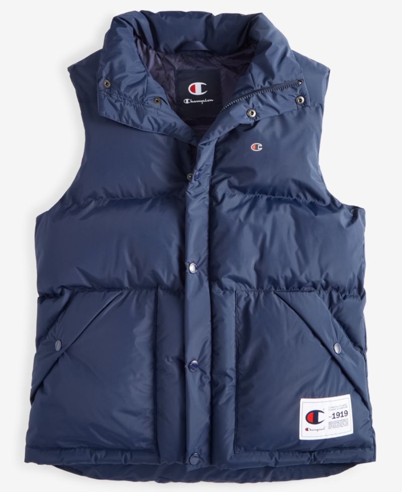 Men's Solid-Color Quilted Puffer Vest