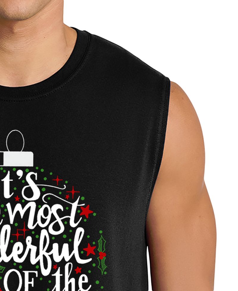 Men's It’s the Most Wonderful Time of the Year Word Art Tank Top