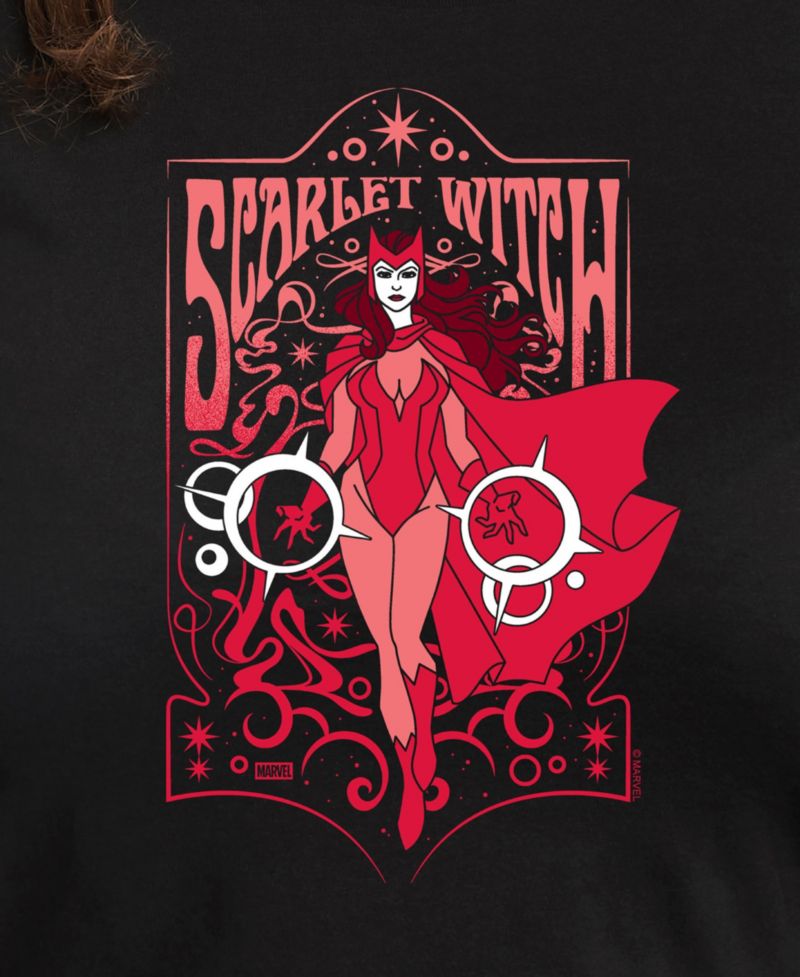 Trendy Plus Size Scarlet Witch Graphic Crew Neck T-Shirt