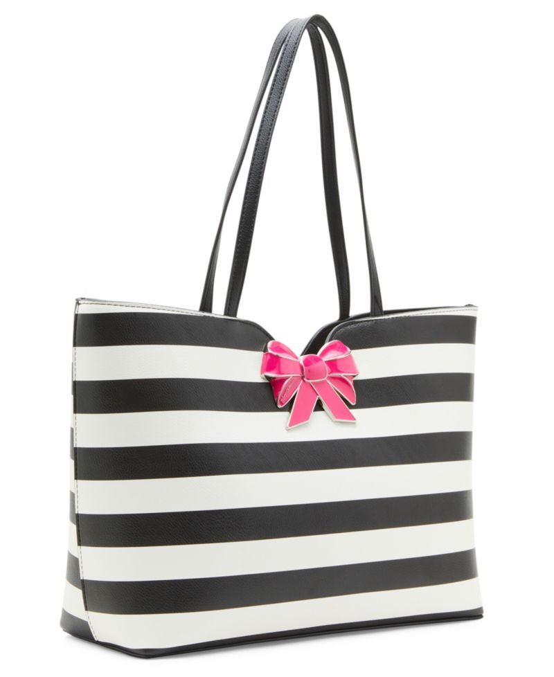 Striped Bow Tote