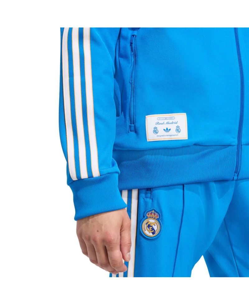 Men's Blue Real Madrid Terrace Icons Full-Zip Track Jacket