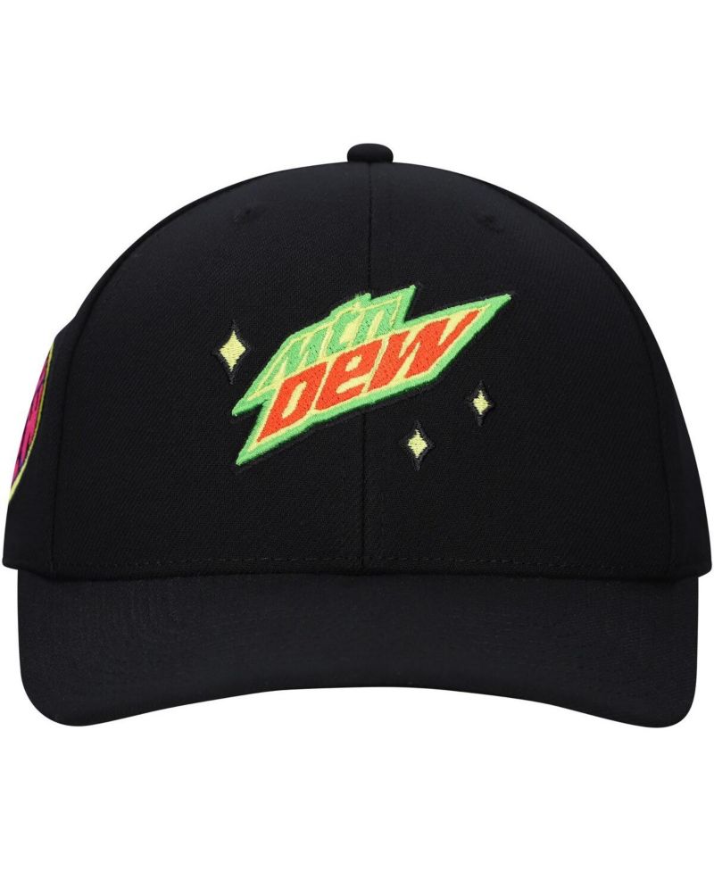 Men's Black Mountain Dew The Dew Neon Adjustable Hat