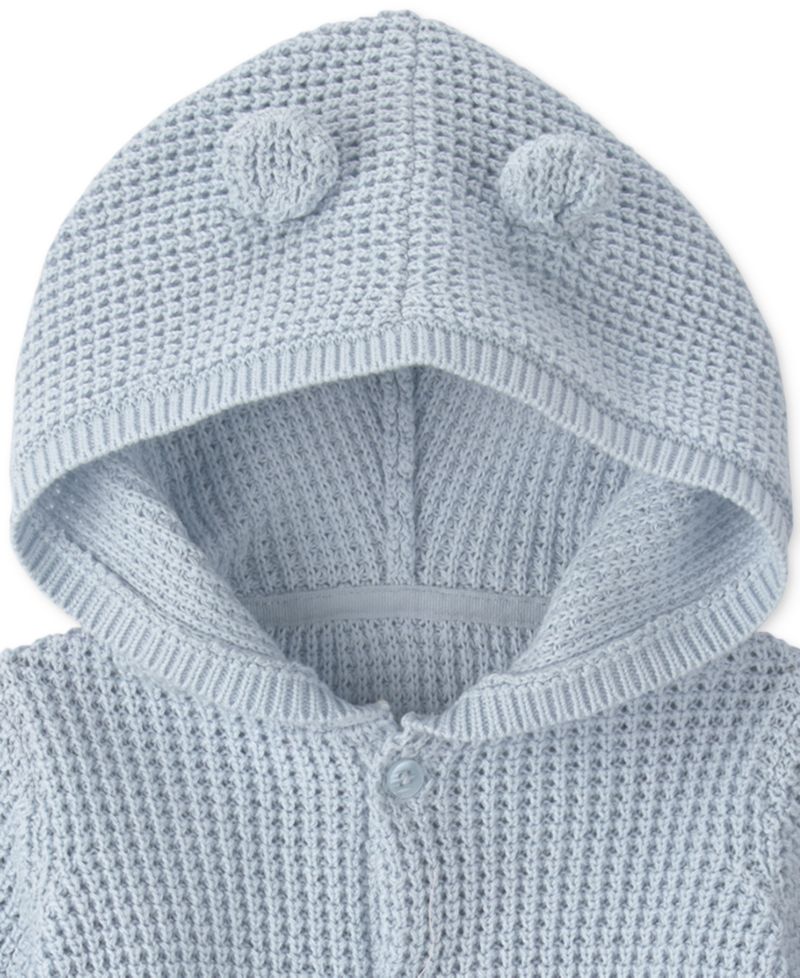 Baby Girls' and Baby Boys' Bear Ears Long-Sleeve Hooded Sweater