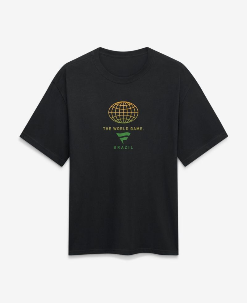 Men's Black Brazil Streets Of The World Heavyweight T-Shirt