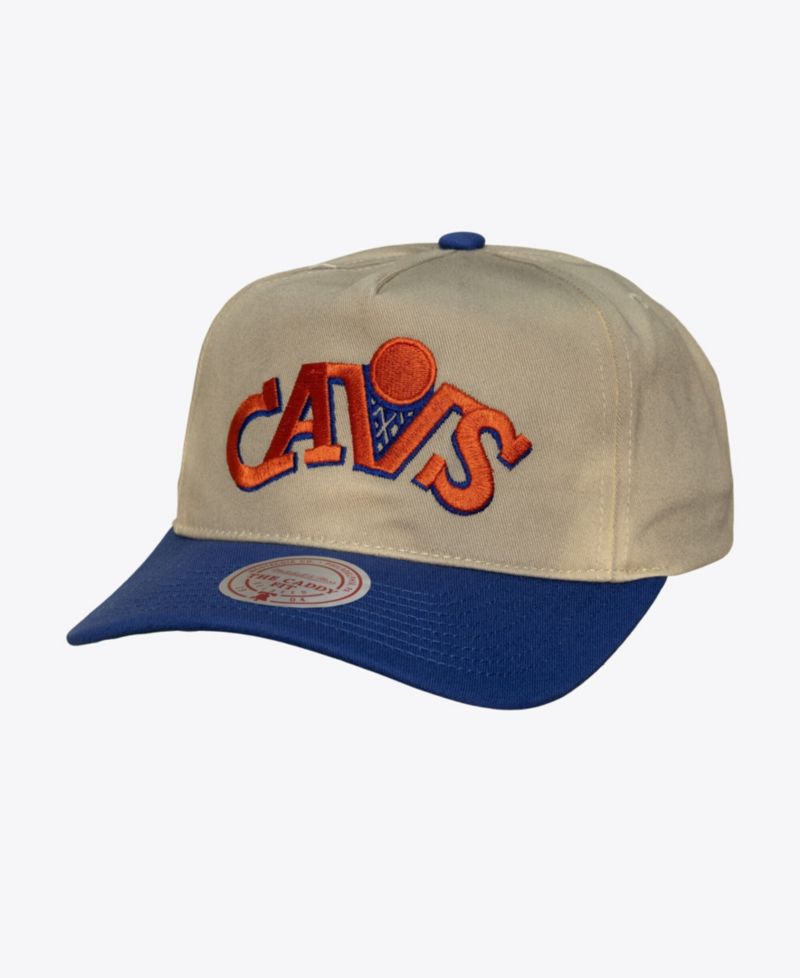 Men's Cream Cleveland Cavaliers Hardwood Classics Retro Roots Snapback Hat